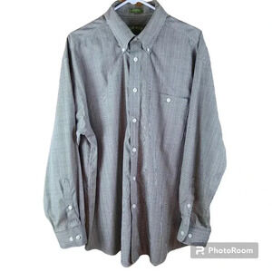 Orvis men's 100% cotton grey and black button down s